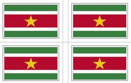 Surinam Flag Stickers - 50 per sheet