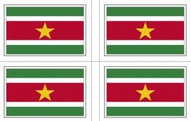 Suriname Flag Stickers - 50 per sheet