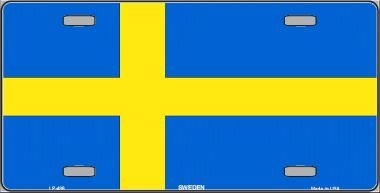 Sweden Flag License Plate