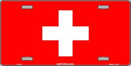 Switzerland Flag License Plate