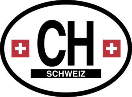 Switzerland Reflective Oval Decal