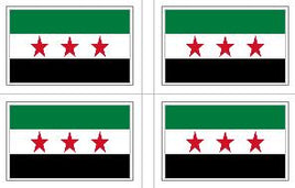 Syria Independence (Newest Current) Flag Stickers - 50 per sheet