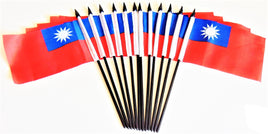 Taiwan Polyester Miniature Flags - 12 Pack