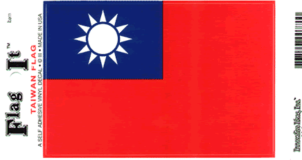 Taiwan Vinyl Flag Decal