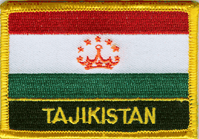 Tajikistan Flag Patch - With Name