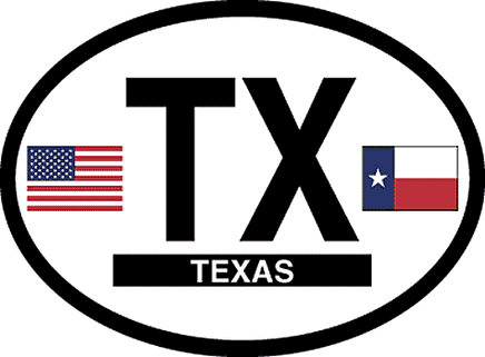 Texas Reflective Oval Decal