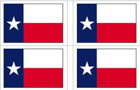 Texas State Flag Stickers - 50 per sheet