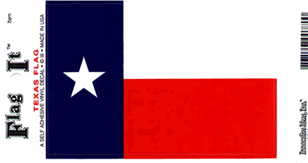 Texas State Vinyl Flag Decal
