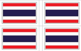 Thailand Flag Stickers - 50 per sheet