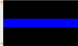 Police Thin Blue Line Polyester Flag
