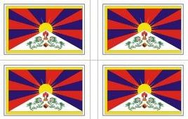 Tibet Flag Stickers - 50 per sheet