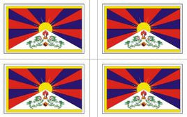 Tibet Flag Stickers - 50 per sheet