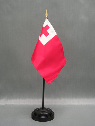 Tonga Deluxe Miniature Flag