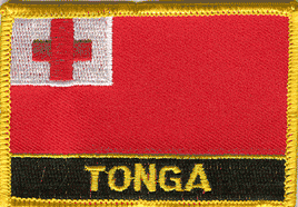 Tonga Flag Patch - With Name