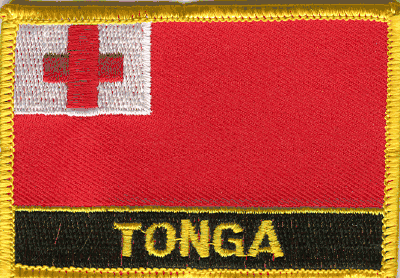Tonga Flag Patch - With Name