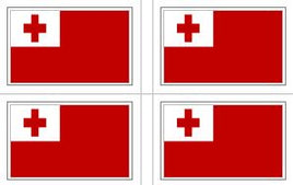 Tonga Flag Stickers - 50 per sheet