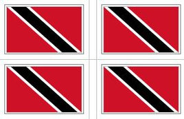 Trinidad & Tobago Flag Stickers - 50 per sheet