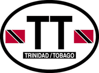 Trinidad/Tobago Reflective Oval Decal