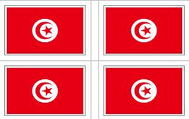 Tunisia Flag Stickers - 50 per sheet