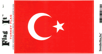 Turkey Vinyl Flag Decal