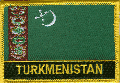 Turkmenistan Flag Patch - With Name