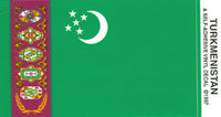 Turkmenistan Vinyl Flag Decal