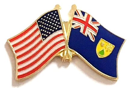 Turks & Caicos Friendship Flag Lapel Pin