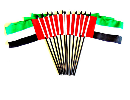 United Arab Emirates Polyester Miniature Flags - 12 Pack