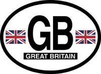 United Kingdom Reflective Oval Decal