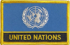 United Nations Flag Patch - With Name