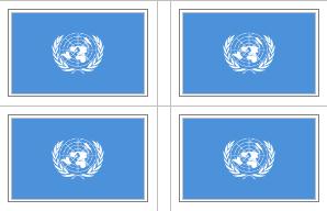United Nations Flag Stickers - 50 per sheet