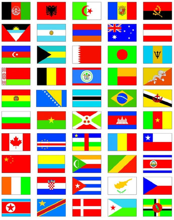 United Nations Members Flag Sticker Set