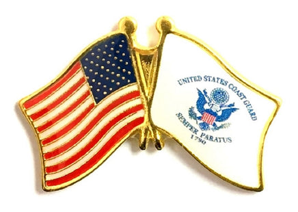 United States Coast Guard Double Lapel Pin