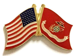 United States Marine Double Lapel Pin