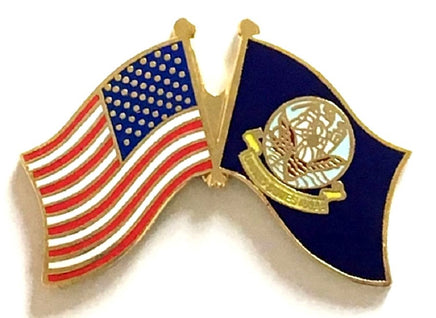 United Staes Navy Double Lapel Pin