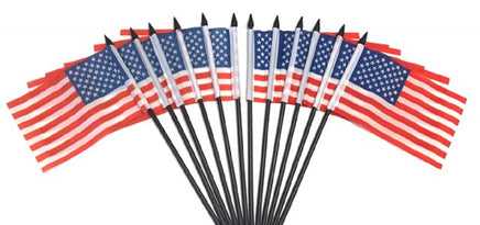 United States Polyester Miniature Flags - 12 Pack