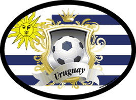 Uruguay Soccer Oval Decal