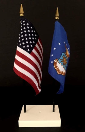 US and Air Force Flag Desk Set