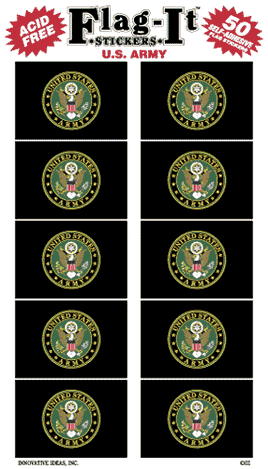 US Army Flag Stickers - 50 per pack