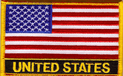 US Flag Patch With Name