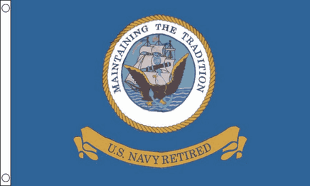 US Navy Retired Polyester Flag - 3'x5'