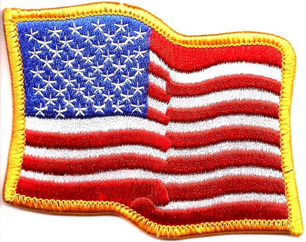 US Wavy Flag Patch