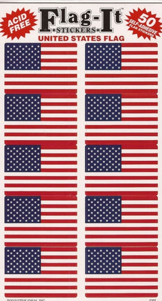 US Flag Stickers - 50 per pack