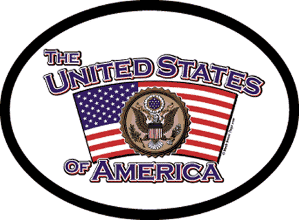 United States Oval Decal With Motto
