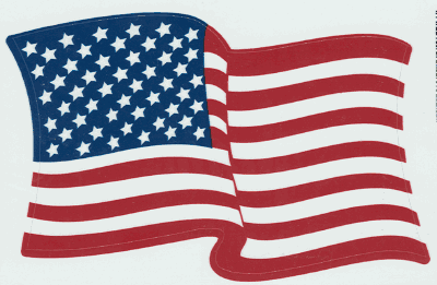 US Waving Flag Decal