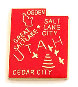 Utah State Lapel Pin - Map Shape