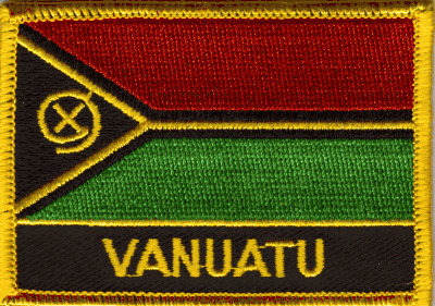 Vanuatu Flag Patch - With Name
