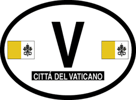 Vatican City Reflective Oval Decal