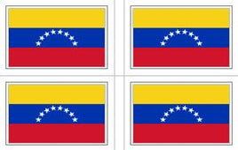 Venezuela (8 stars No Seal) Flag Stickers - 50 per sheet