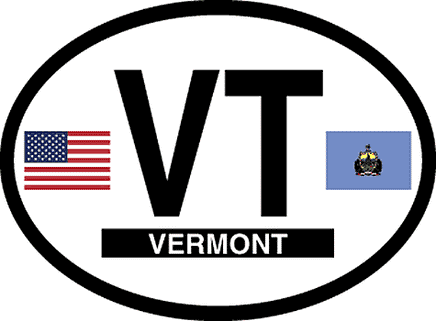 Vermont Reflective Oval Decal